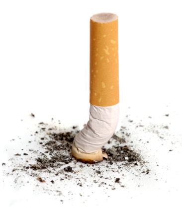 photo d'unee cigarette écrasée